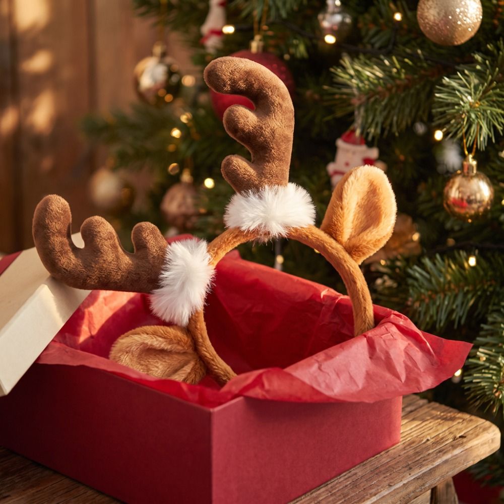 ที่คาดผมขนนุ่มลายเขากวาง ดีไซน - Reindeer Antlers Headband บทวิจารณ์และราคา