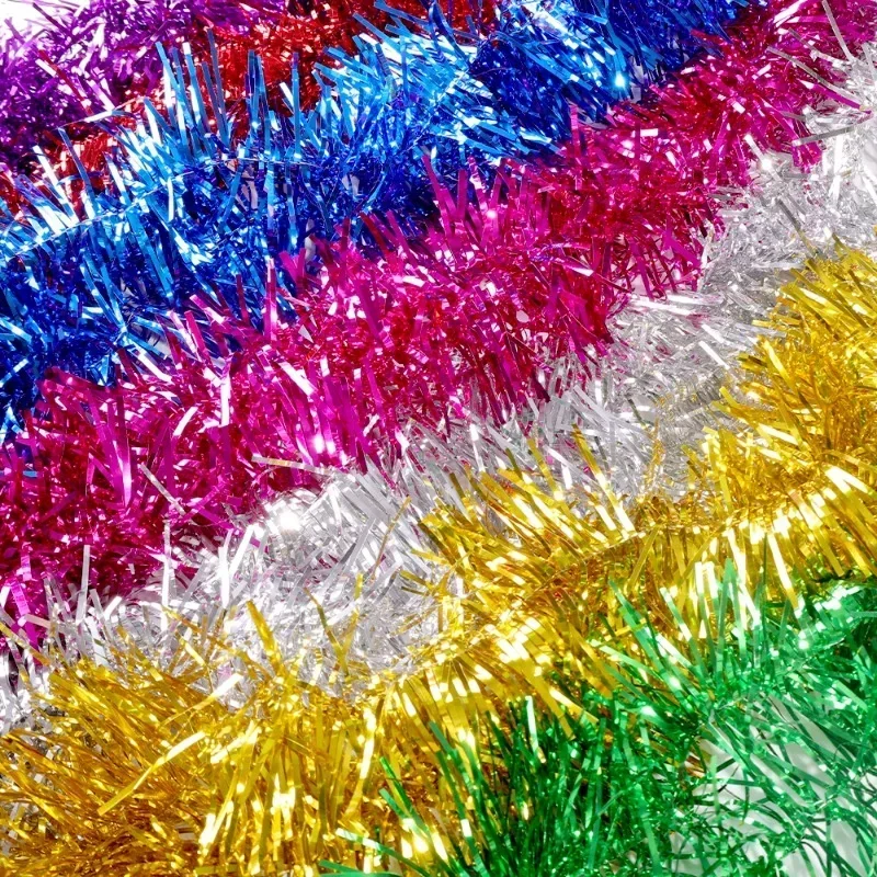 ริบบิ้นคริสต์มาสหลากสี 1.5/30  - Tinsel Garland Decoration บทวิจารณ์และราคา