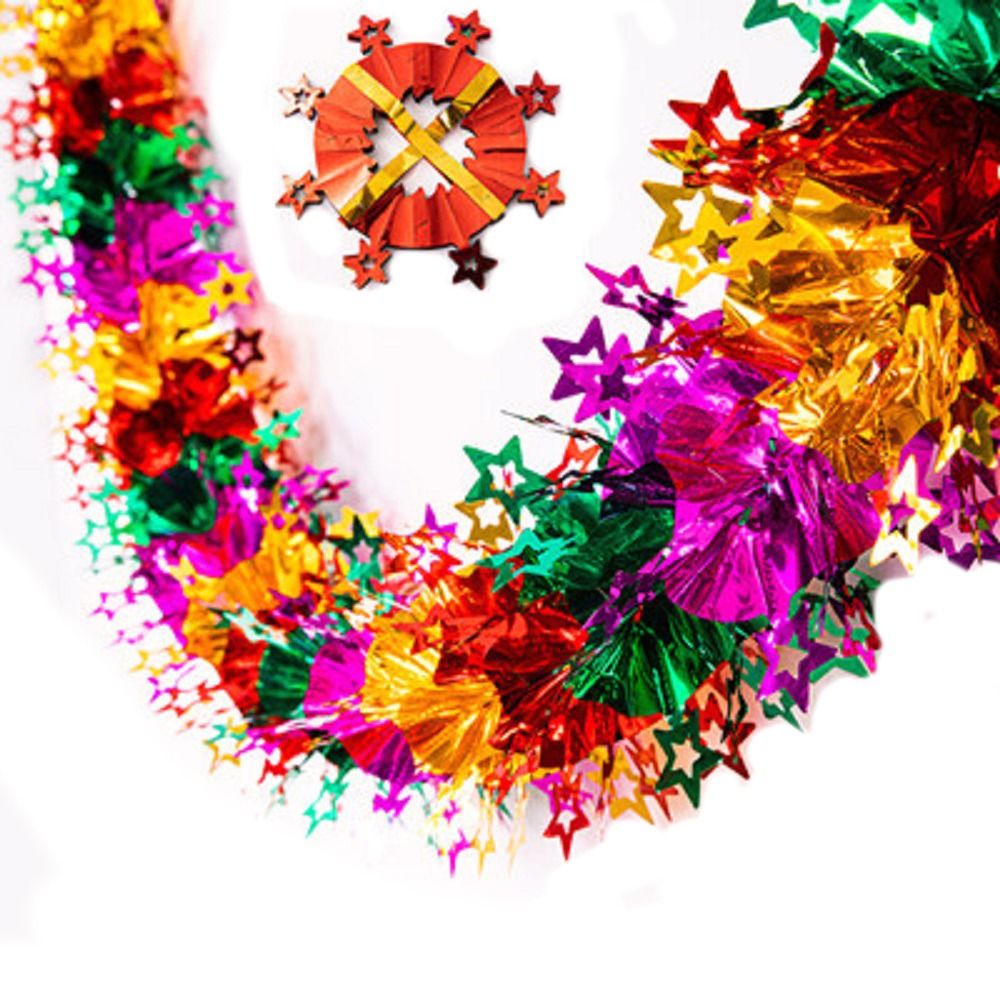 พวงมาลัยฟอยล์คริสต์มาส 3 มิติ  - Tinsel Garland Decoration บทวิจารณ์และราคา