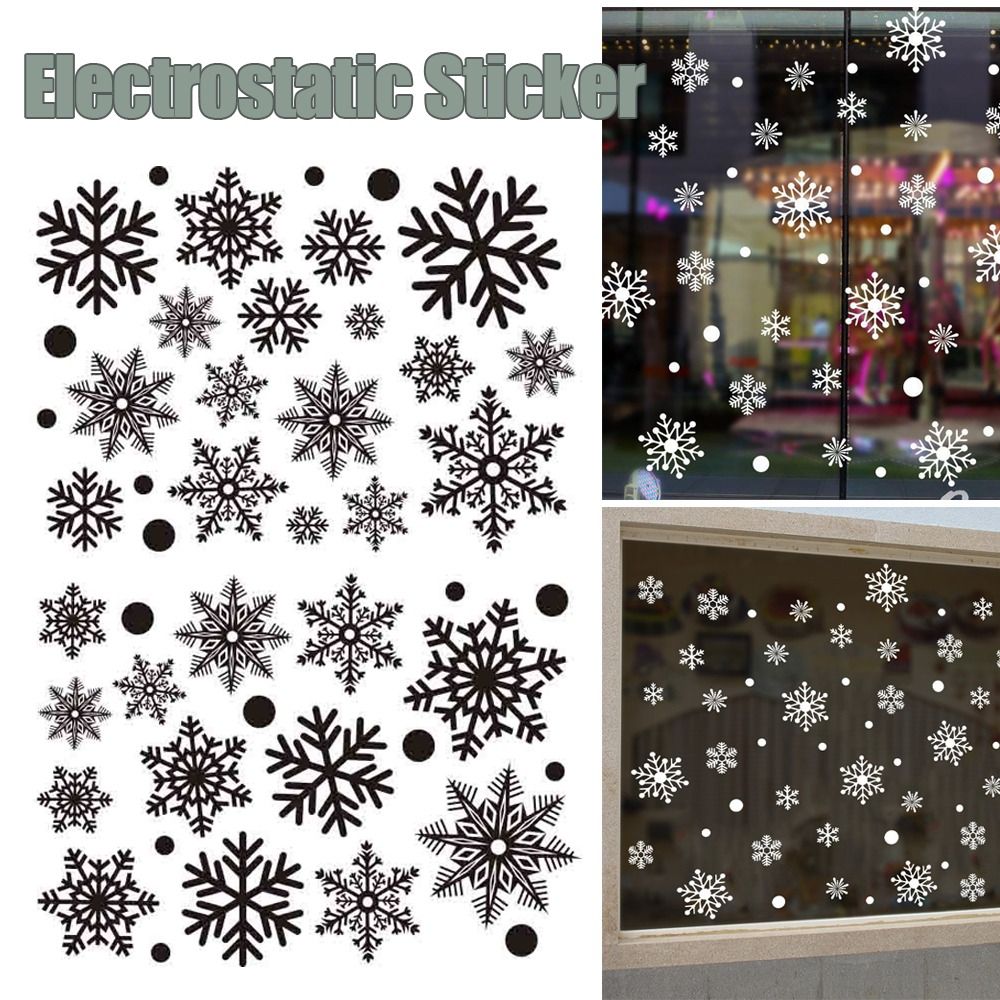 สติกเกอร์เกล็ดหิมะคริสต์มาส PV - Snowflake Window Decal บทวิจารณ์และราคา