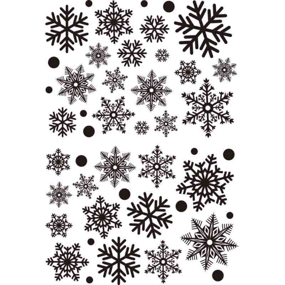 สติกเกอร์เกล็ดหิมะคริสต์มาส PV - Snowflake Window Decal บทวิจารณ์และราคา