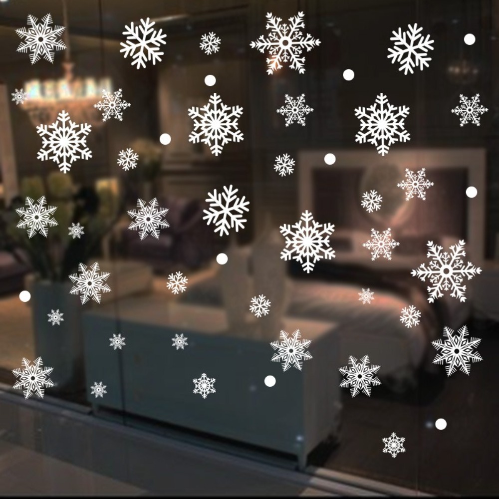 สติกเกอร์เกล็ดหิมะคริสต์มาส PV - Snowflake Window Decal บทวิจารณ์และราคา