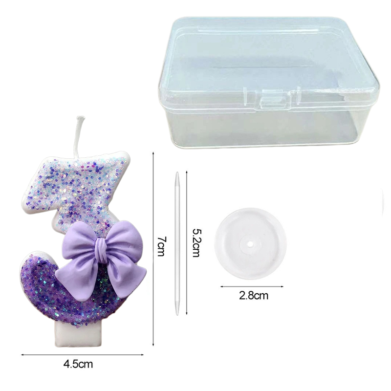 เทียนวันเกิดเลข 0-9 ประดับโบว์ - Holiday Candle Set บทวิจารณ์และราคา