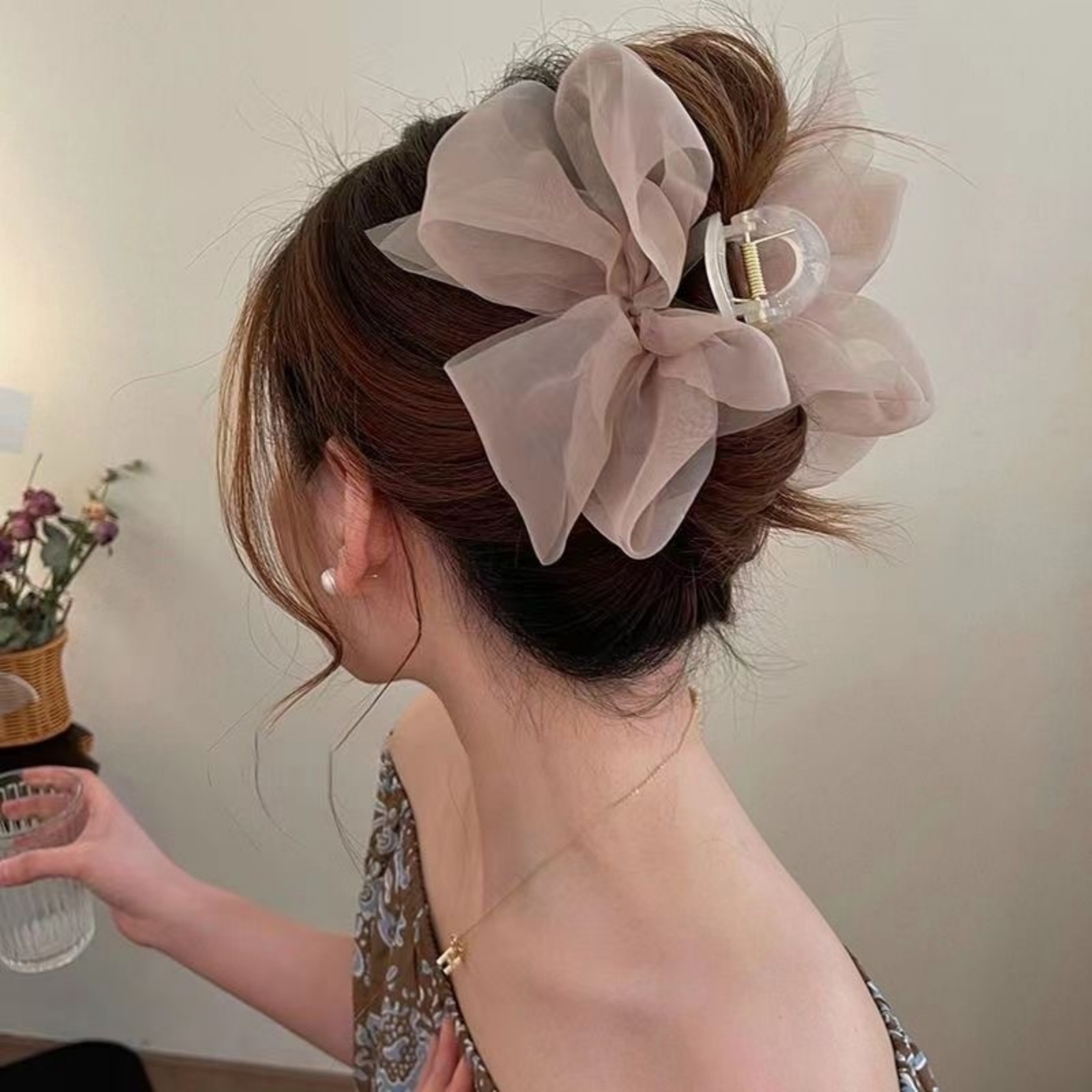 กิ๊บติดผมทรงโบว์ใหญ่ผ้าตาข่ายแ - Ribbon Bow Gift บทวิจารณ์และราคา