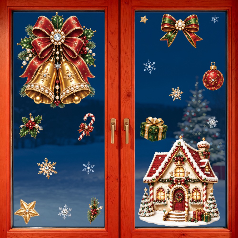 สติ๊กเกอร์ติดหน้าต่างคริสต์มาส - Snowflake Window Decal บทวิจารณ์และราคา